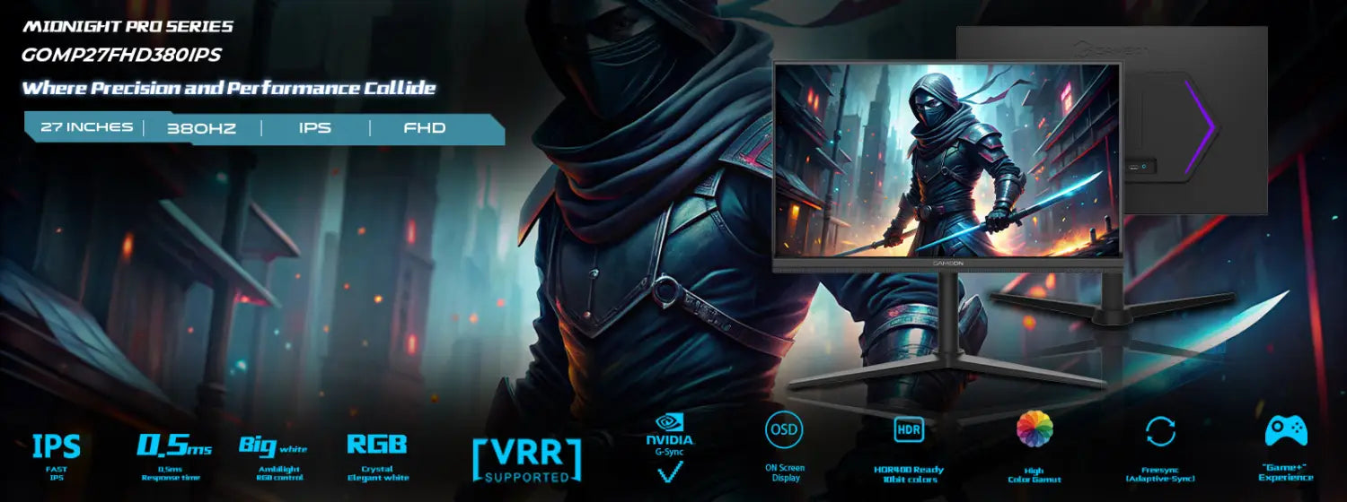 Gameon Fhd 380 Ips Midnight Pro Series 27’’ Fhd 380hz 1k