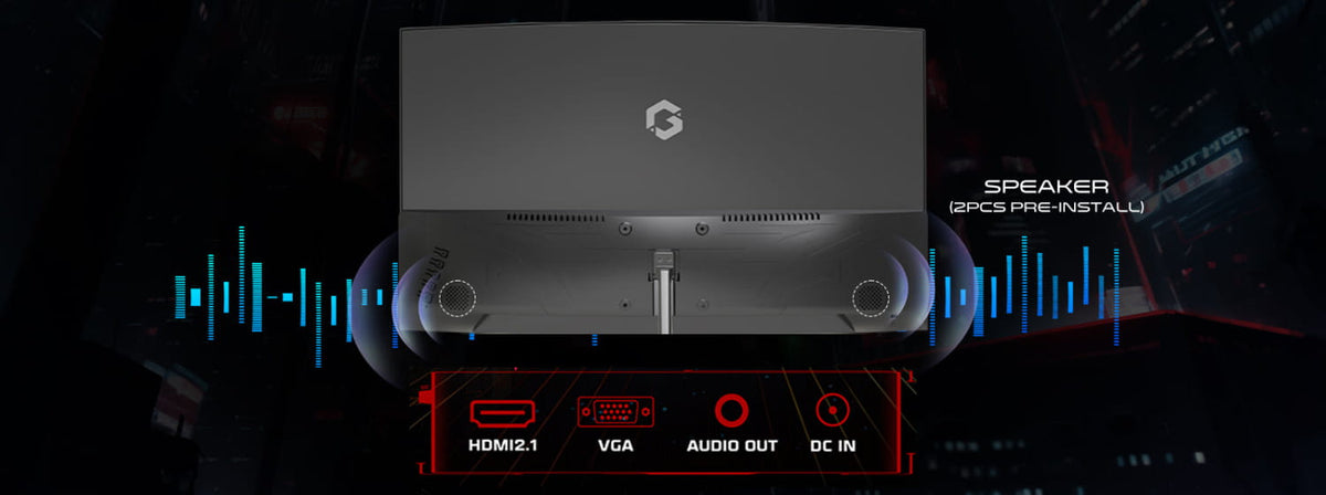 Gameon Goc27f120va Pro Series 27’’ Fhd 120hz Mprt 1ms Hdmi 2.1 Va Panel Curved Gaming Monitor (supports Ps5) - Black