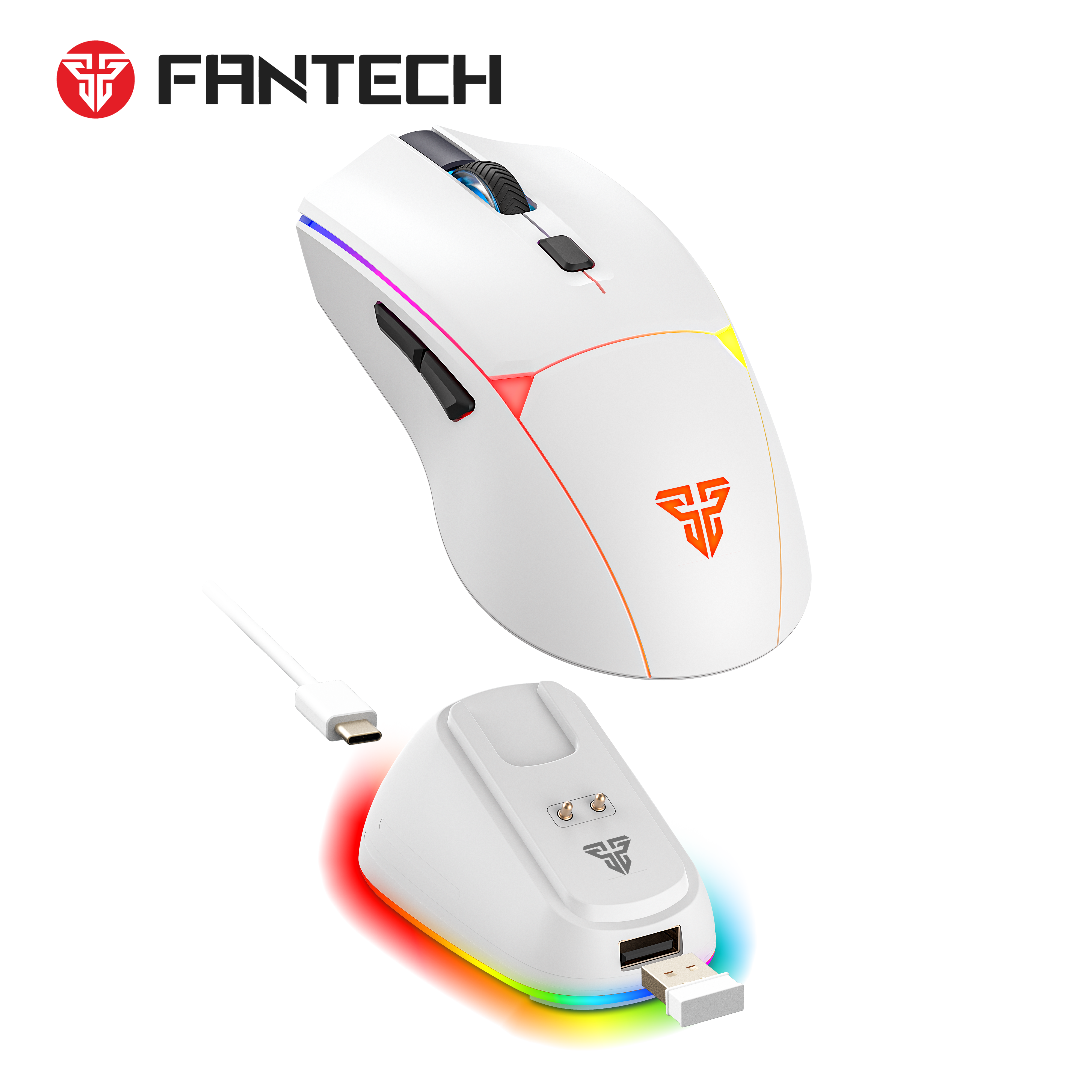 Fantech WG7V2RD CRYPTO II Wireless Gaming Mouse White