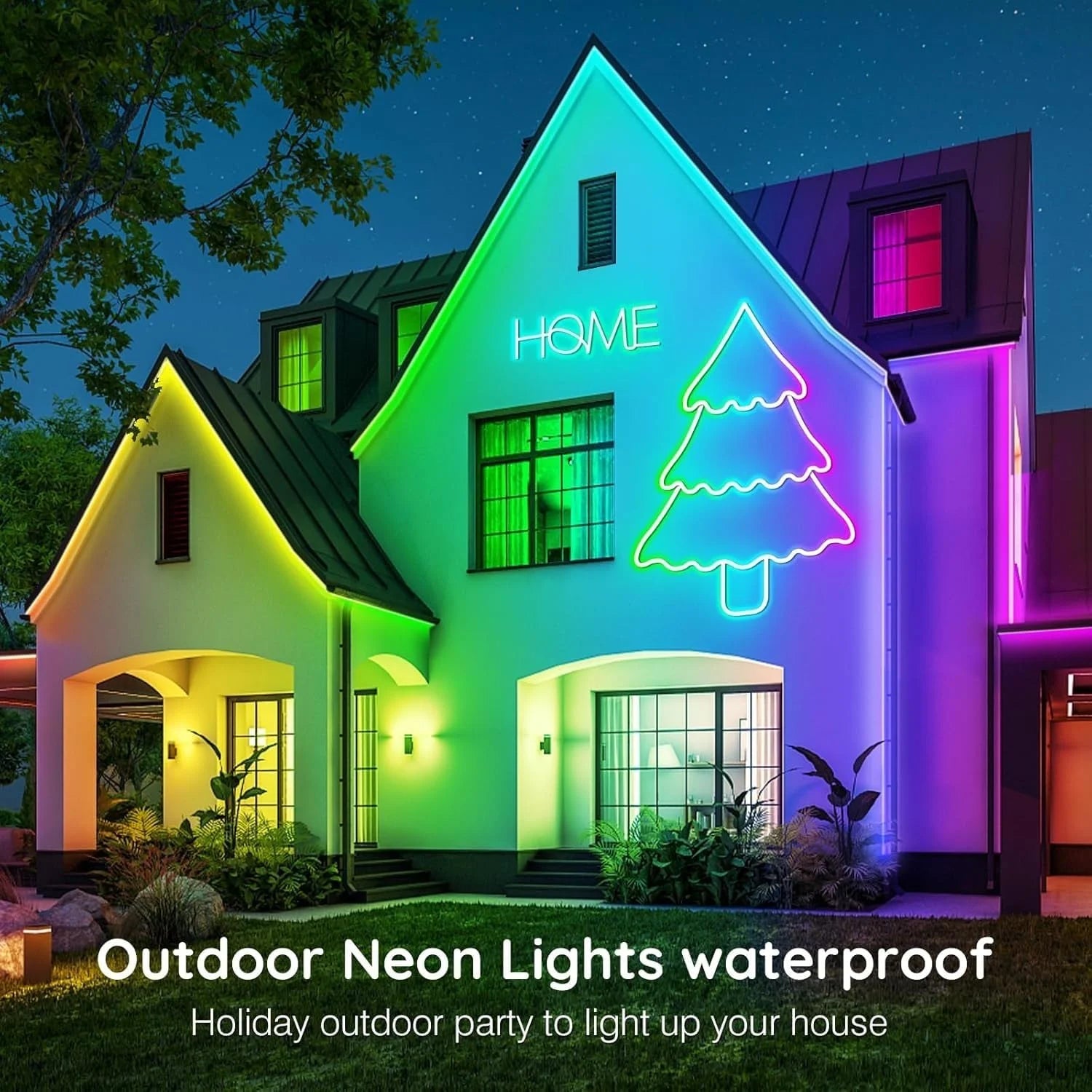 10m rgb-ic neon led strip light – 60+ dynamic lighting effects smart app & remote control with music sync usb powered
