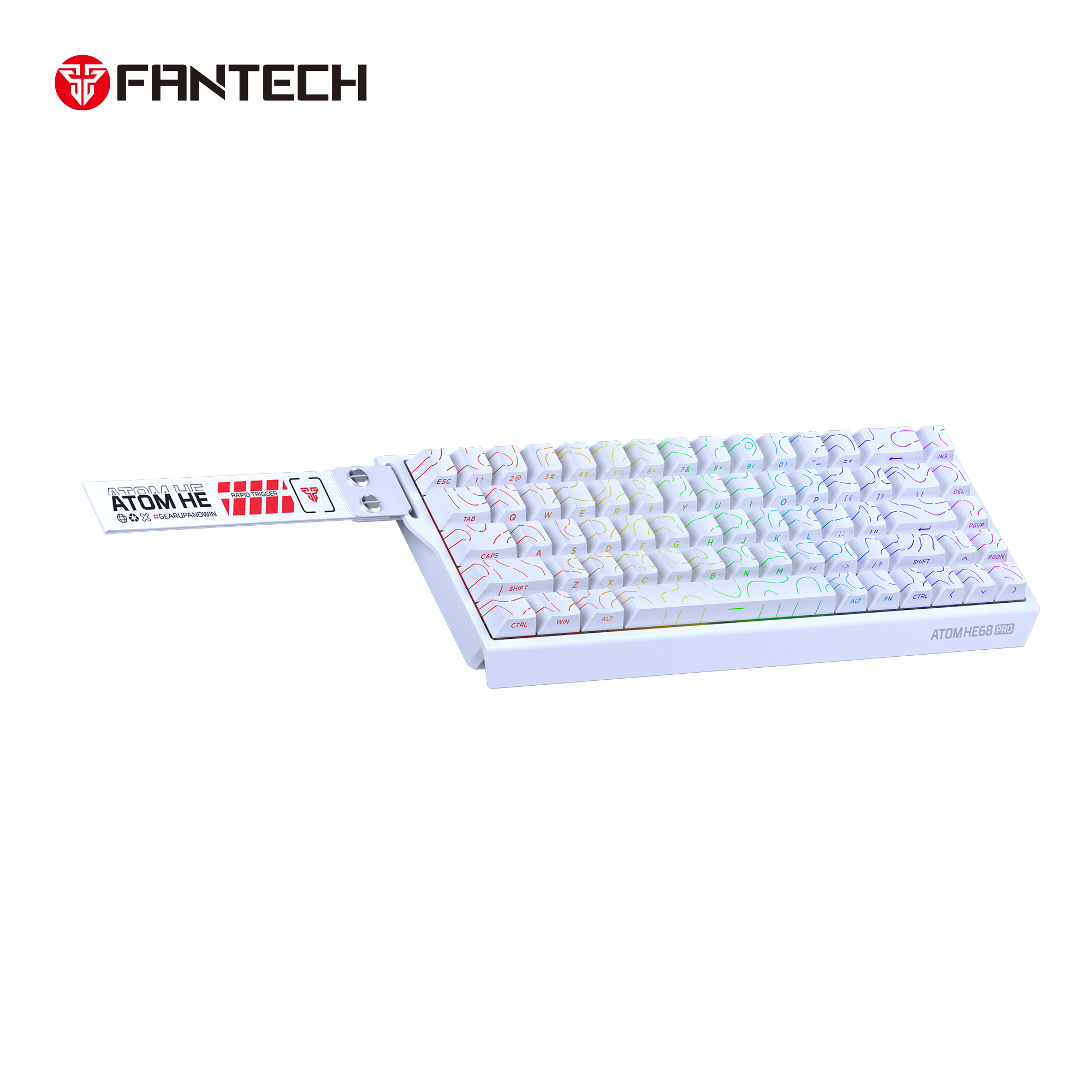 Fantech Keyboard ATOM HE68 MK922 MAGNETIC SWITCH – WHITE
