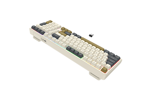 Redragon k528 wireless gaming keyboard bluetooth computer keyboards creamy cute with number pad rgb backlit tri-mode