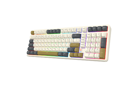Redragon k528 wireless gaming keyboard bluetooth computer keyboards creamy cute with number pad rgb backlit tri-mode