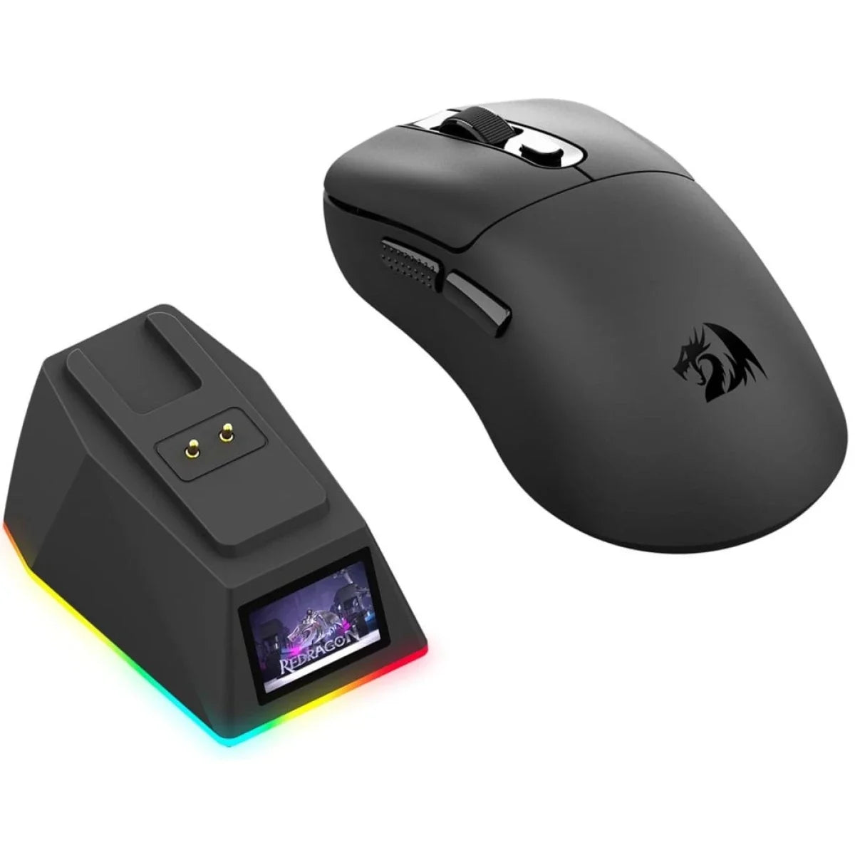 Redragon m998 ultra lightweight wireless gaming mouse 3950 sensor with rgac black / 8000 hz