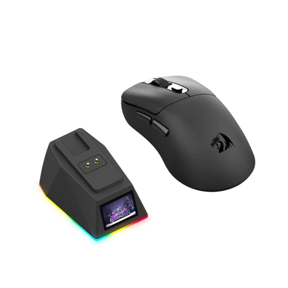 Redragon m998 ultra lightweight wireless gaming mouse 3950 sensor with rgac black / 8000 hz