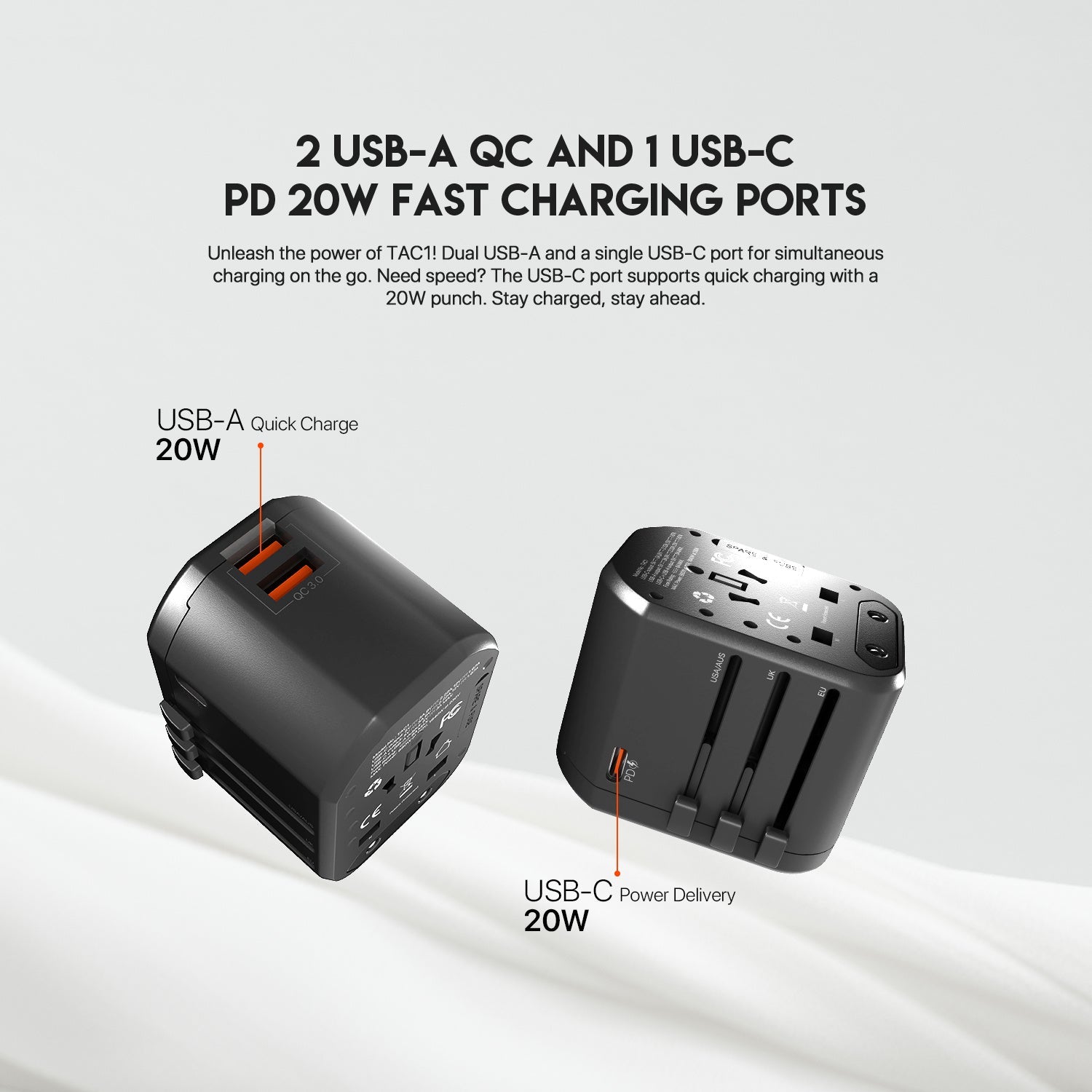 Fantech TAC1 Power Cube Travel Multi Adapter