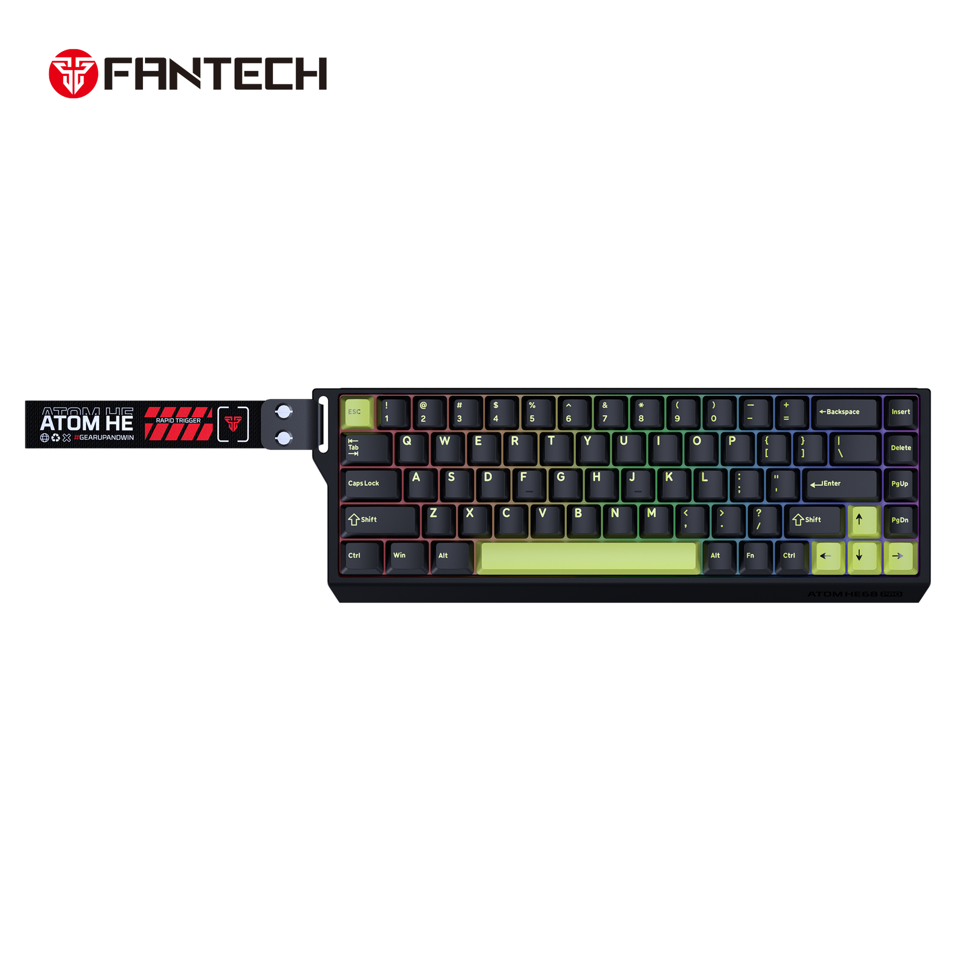 Fantech Keyboard ATOM HE68 MK922 MAGNETIC SWITCH – BLACK.