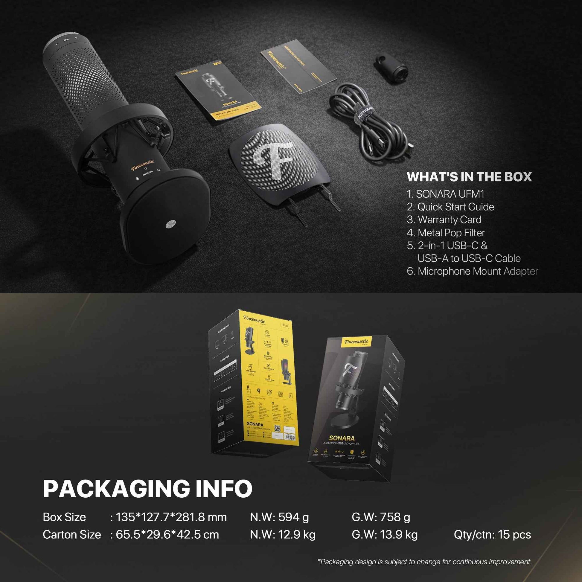 Fantech UFM1 Finecoustic SONARA Condenser Microphone