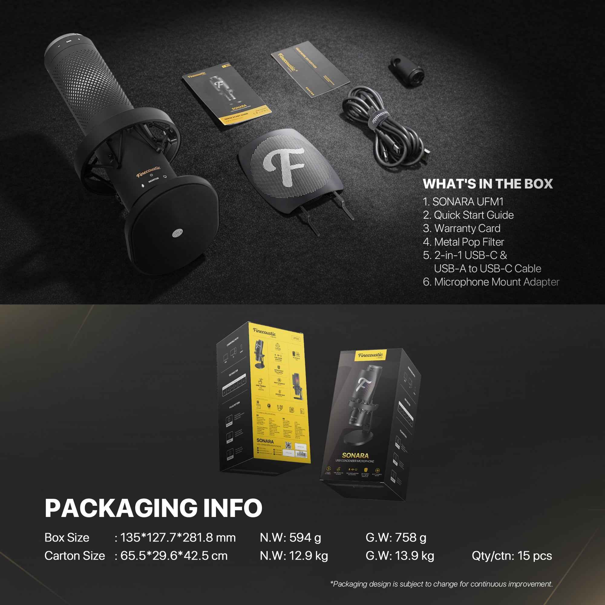 Fantech UFM1 Finecoustic SONARA Condenser Microphone