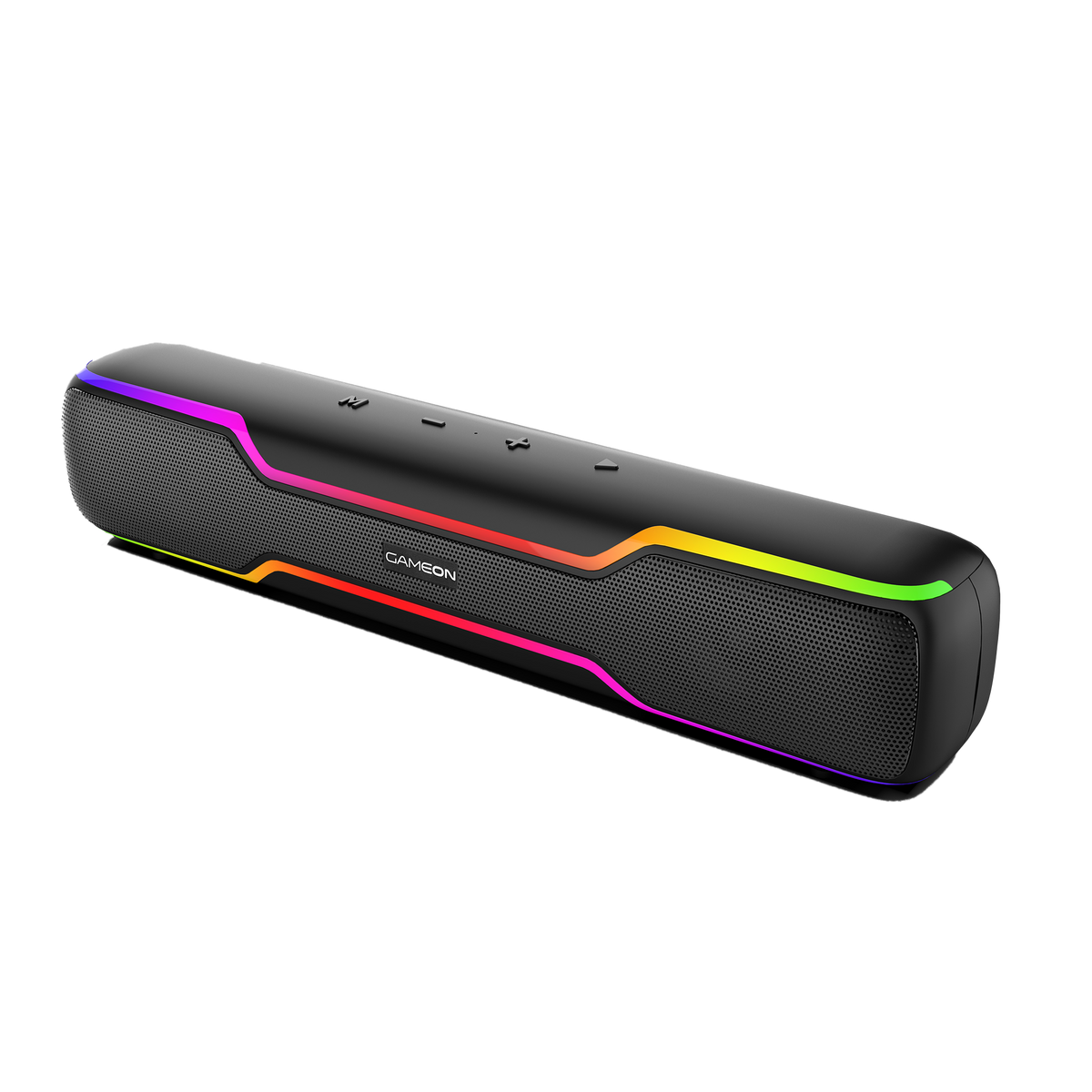 Gameon dominator blaze wireless rgb gaming soundbar - black - audio | speakers