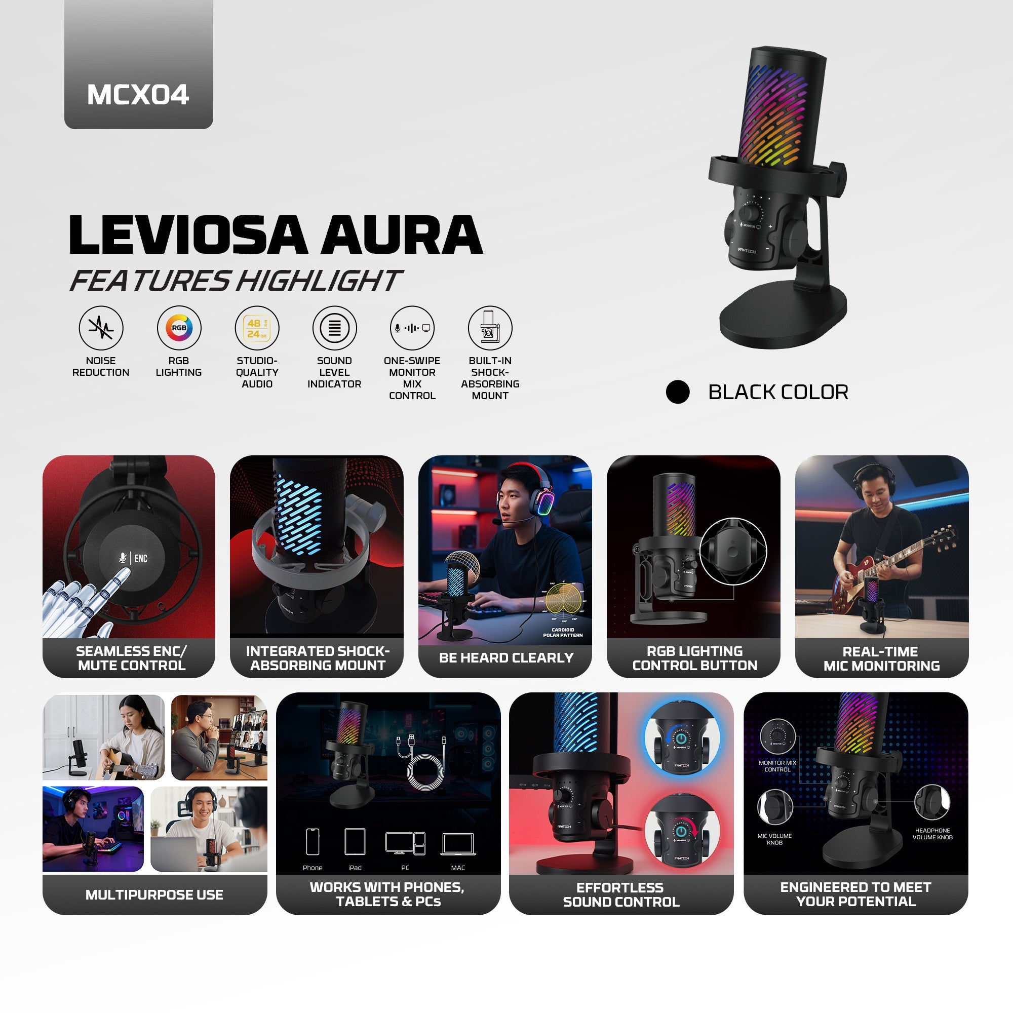 Fantech MCX04 Leviosa Aura Condenser Microphone