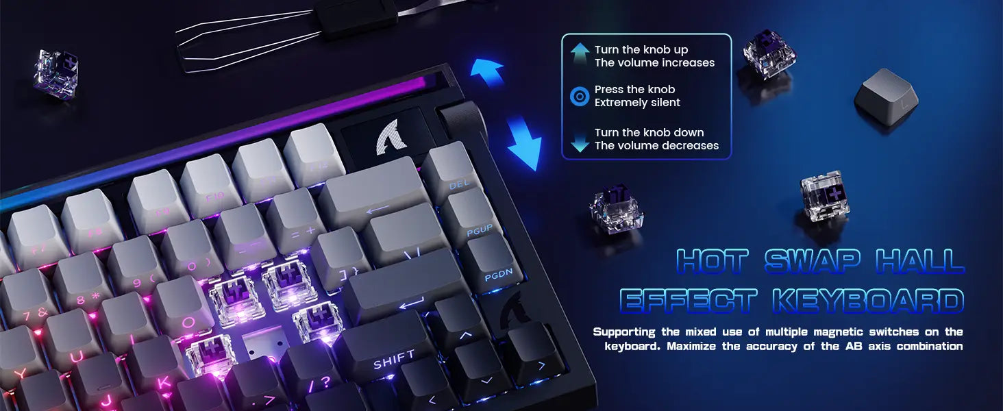 Attack Shark R85 he Rapid Trigger Keyboard Magnetic Switch with Custom Lightbox