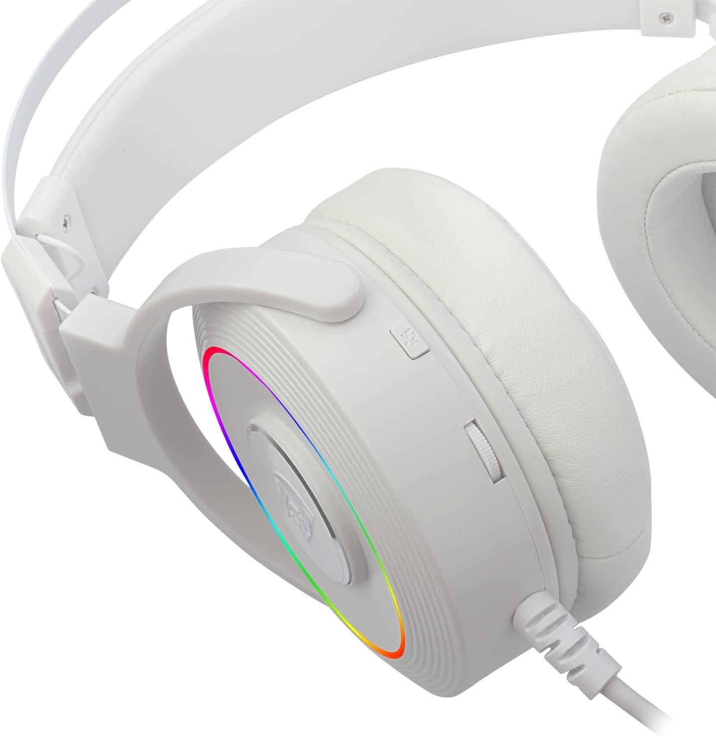 Redragon LAMIA 2 H320 white, USB RGB Gaming Headset w/stand.