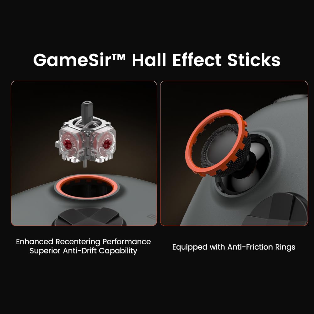 Gamesir nova lite 2 wireless pc controller with hall effect joysticks & triggers 2.4g & wired 1000hz polling rate