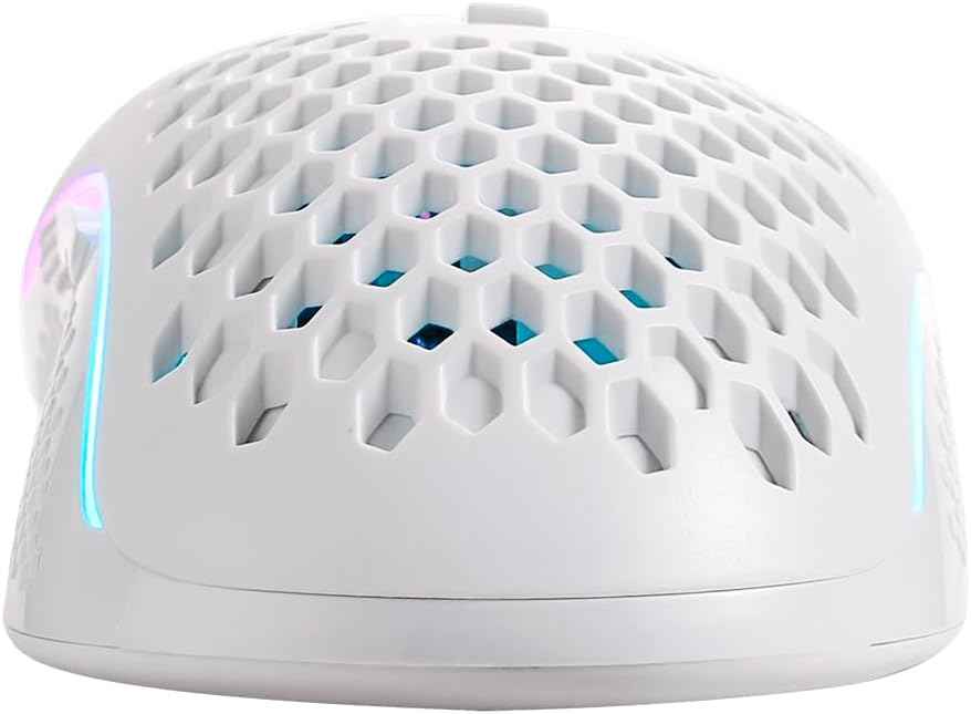 REDRAGON Mouse Gamer Storm Pro M808w-ks White Wireless, Honeycomb Shape, Wireless, 2.4GHz, USB Dongle/USB Wiring, 16000dpi - 8 Programmable Buttons
