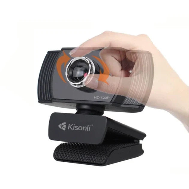 Kisonli hd-723 high definition rotatable hd webcams computer 720p webcam with dual microphone for pc laptop