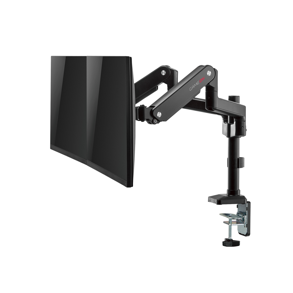 Gameon go-2045 pole-mounted spring-assisted dual monitor arm for gaming and office use 17’’ - 32’’ each arm up to 9 kg