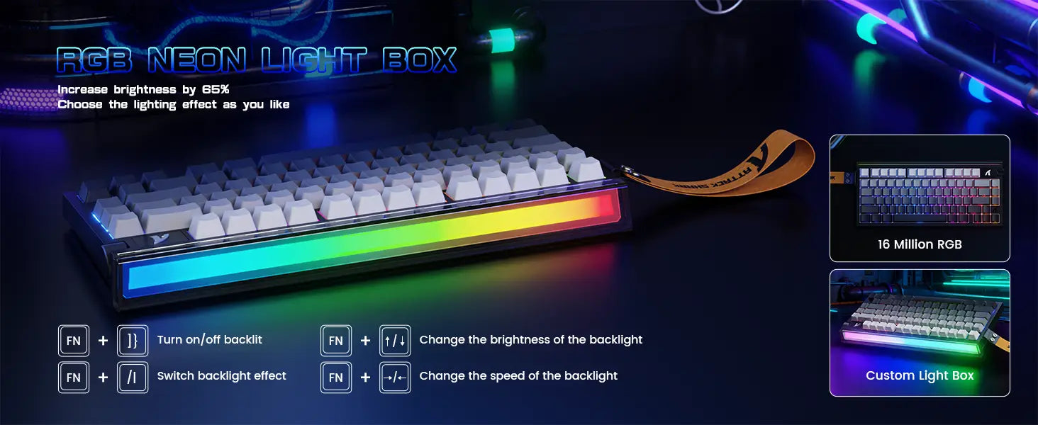 Attack Shark R85 he Rapid Trigger Keyboard Magnetic Switch with Custom Lightbox