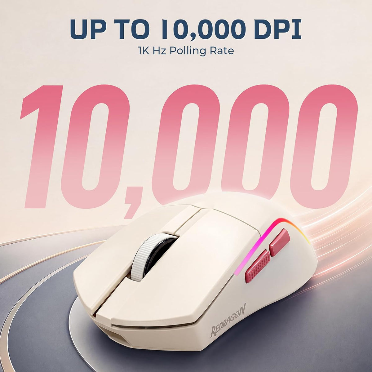 Redragon s174 gaming keyboard and mouse wireless with tri-mode rgb keyboard and 5000 dpi 61g ultra-light gaming mouse