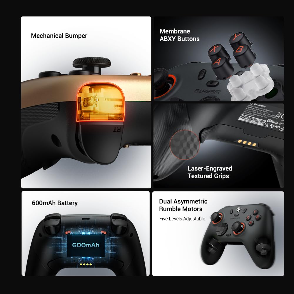 Gamesir nova lite 2 wireless pc controller with hall effect joysticks & triggers 2.4g & wired 1000hz polling rate