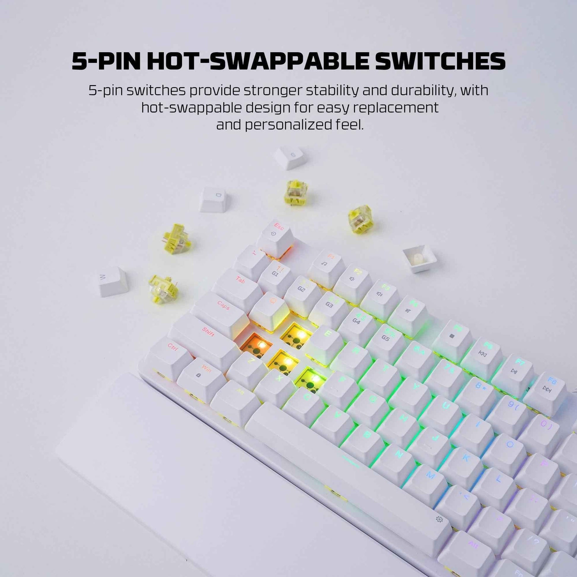 FANTECH MK894 MAXPOWER II Mechanical Gaming Keyboard ,Pink