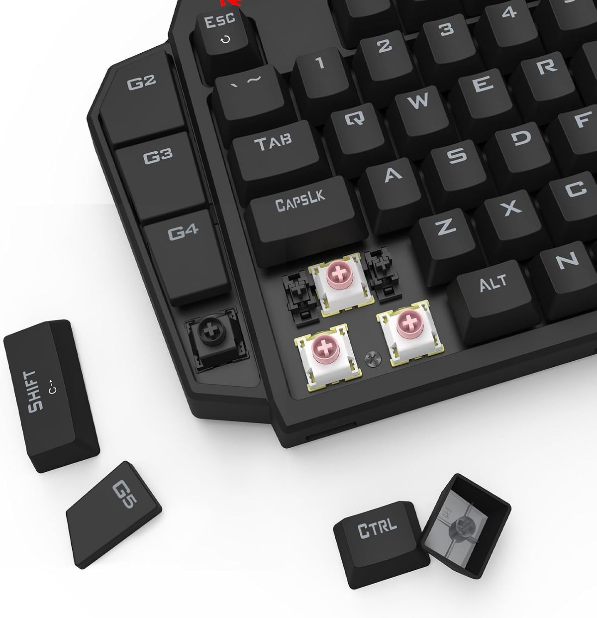 Redragon k585 he wired rapid trigger magnetic one-handed rgb gaming keypad | silky pom switches for valorant fps