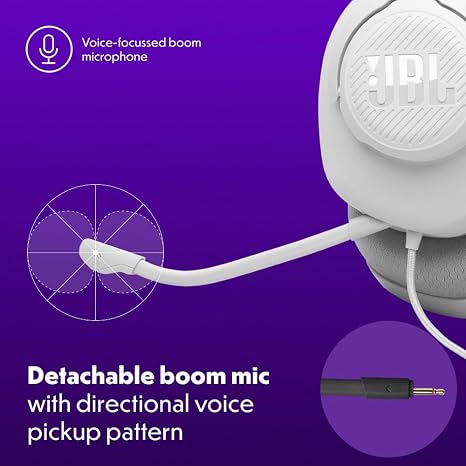 Jbl quantum 100m2 - wired over-ear gaming headphones - white - audio | headset 3.5