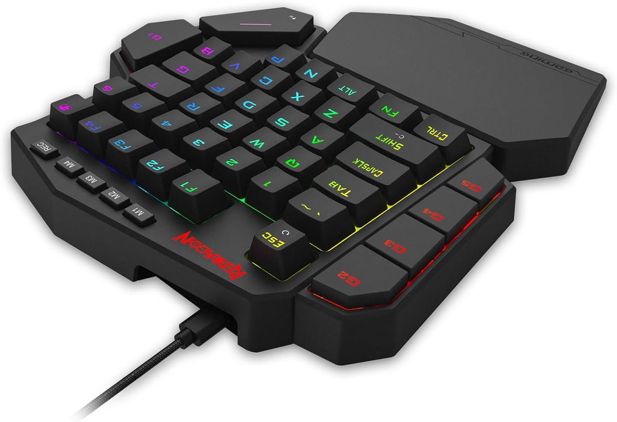 Redragon k585 he wired rapid trigger magnetic one-handed rgb gaming keypad | silky pom switches for valorant fps