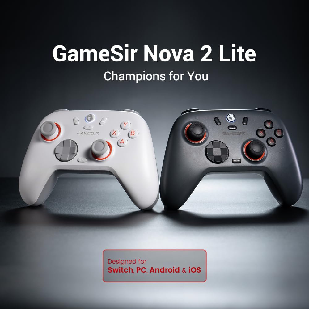 Gamesir nova lite 2 wireless pc controller with hall effect joysticks & triggers 2.4g & wired 1000hz polling rate