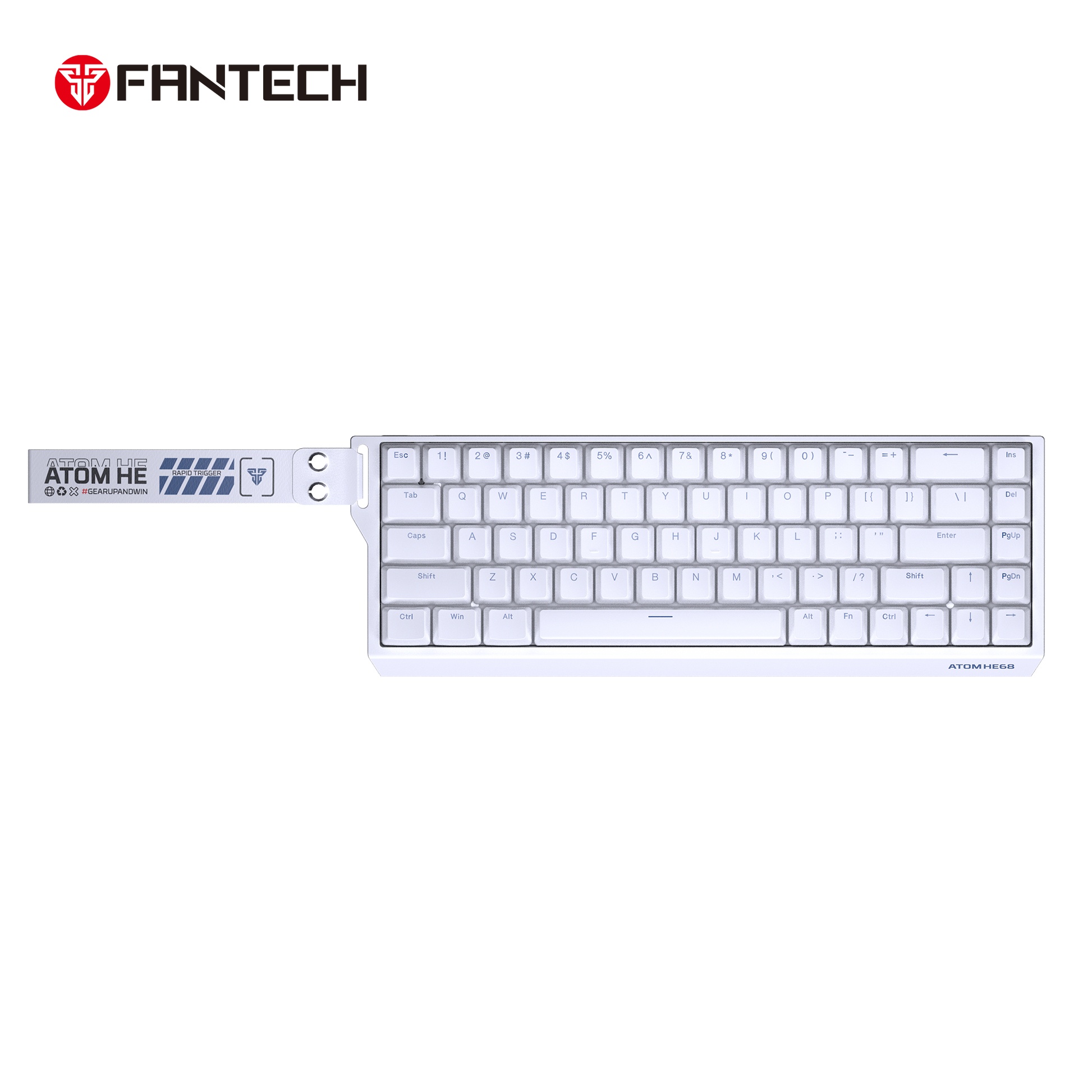 Fantech Magnetic Switch Keyboard ATOM HE68 SERIES MK811 ,White.