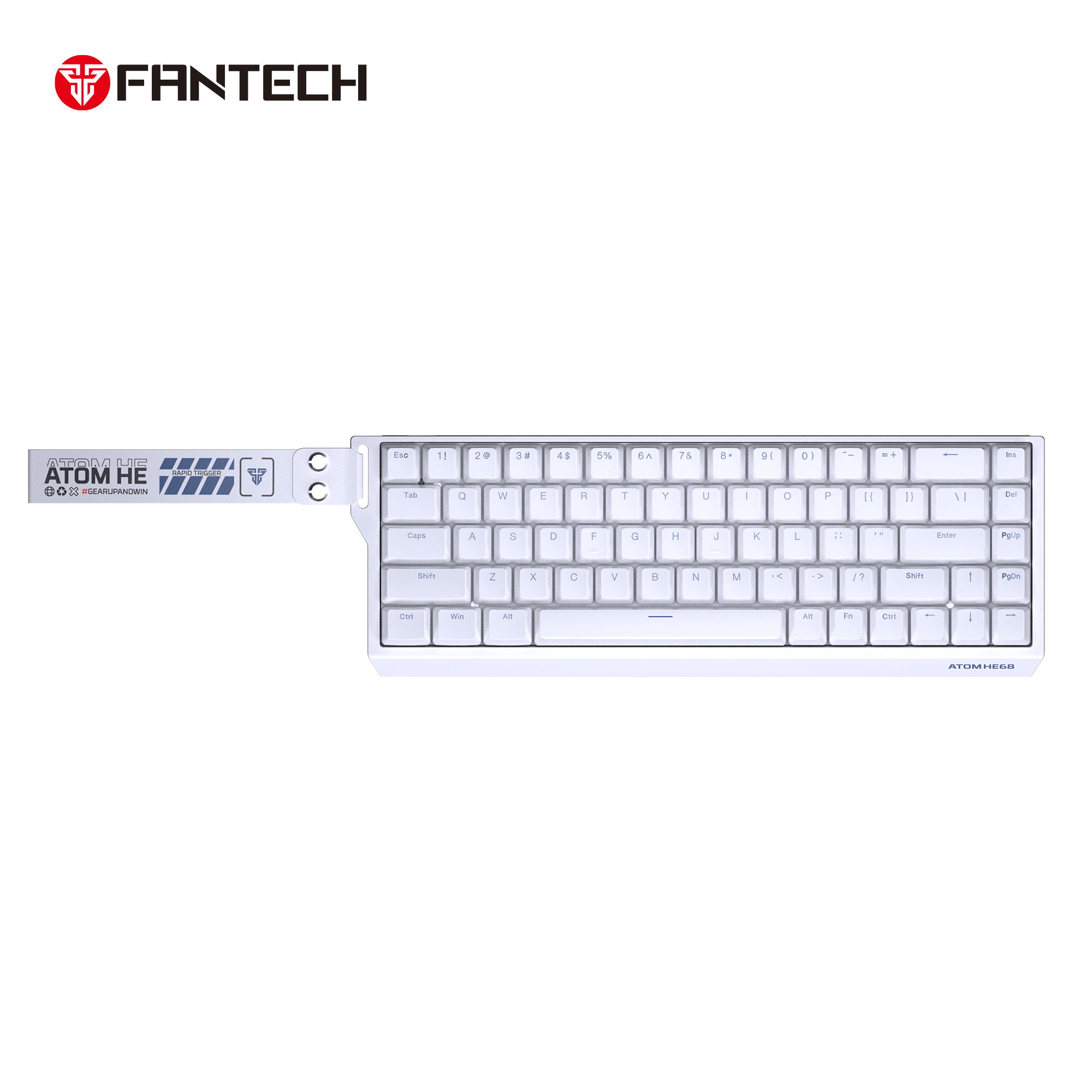 Fantech Magnetic Switch Keyboard ATOM HE68 SERIES MK811 ,White.