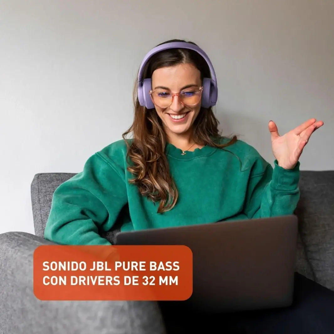 Jbl tune 770nc adaptive noise cancelling over-ear - purple - audio | wireless headset