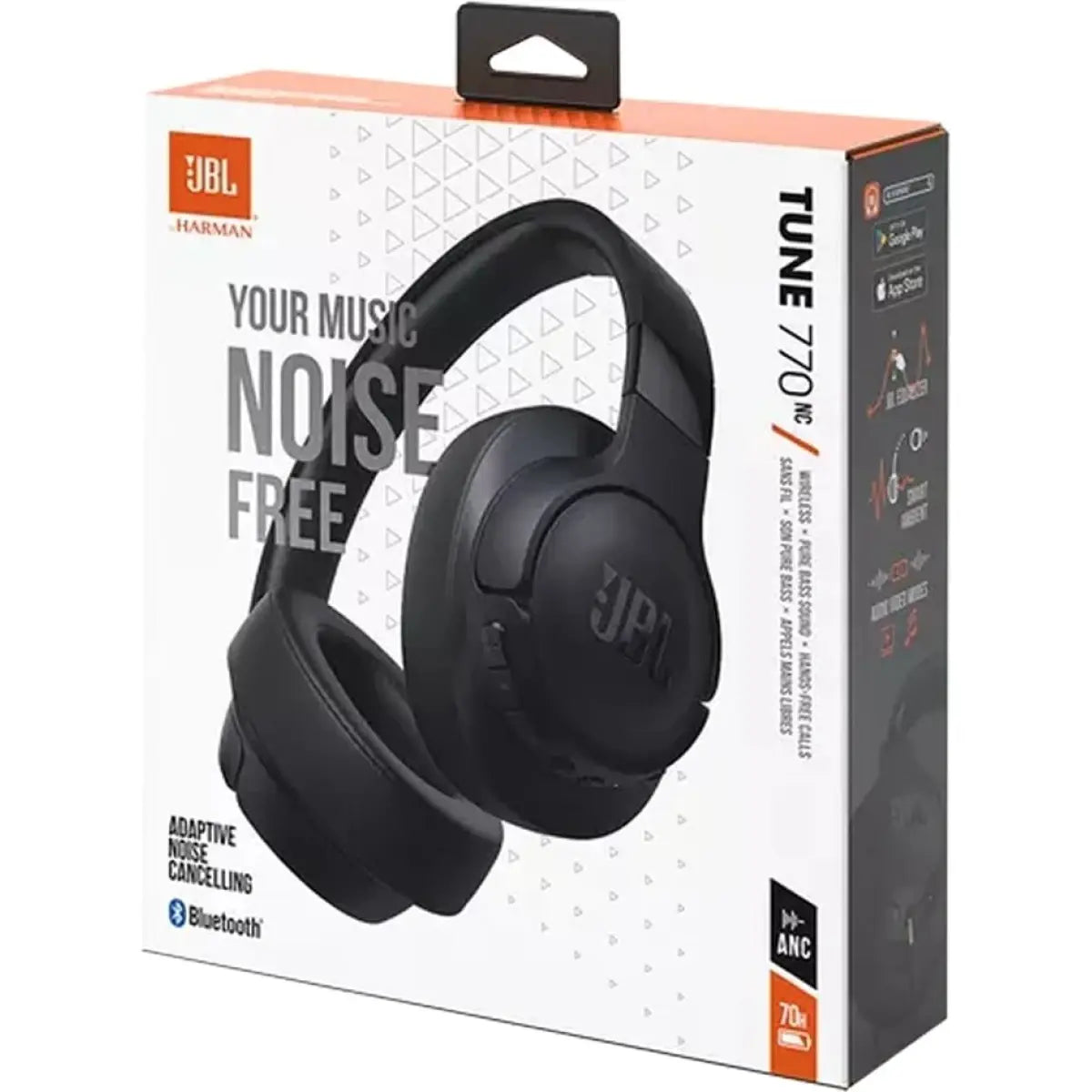 Jbl tune 770nc adaptive noise cancelling over-ear - black - audio | wireless headset