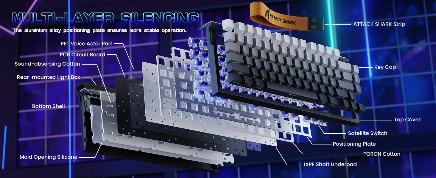 Attack Shark R85 he Rapid Trigger Keyboard Magnetic Switch with Custom Lightbox