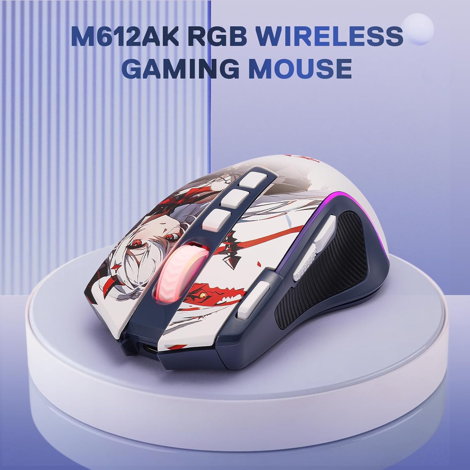 Redragon M612AK PRO RGB Anime Gaming Mouse, 8000 DPI Wired/Wireless