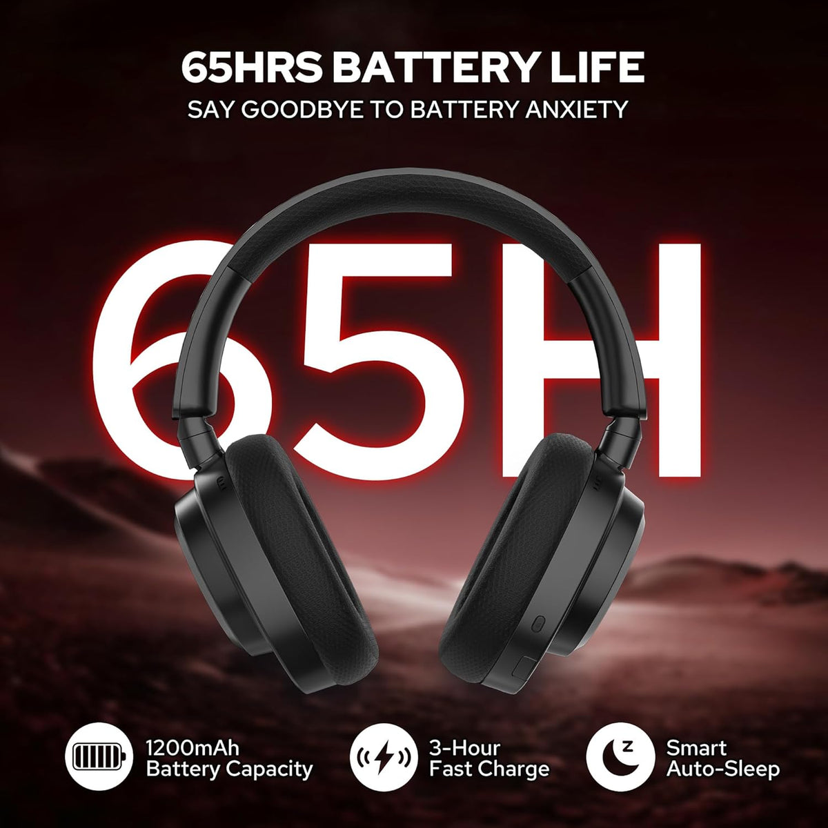 Redragon h891 wireless gaming headset tri-mode (2.4g/bt/wired) 65h battery 50mm drivers & 7.1 surround sound