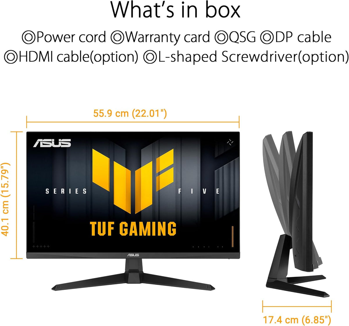 Asus tuf gaming vg259q5a gaming monitor: 24.5-inch full hd(1920x1080) 200hz fast ips elmb 0.3ms gtg (min.) stereo