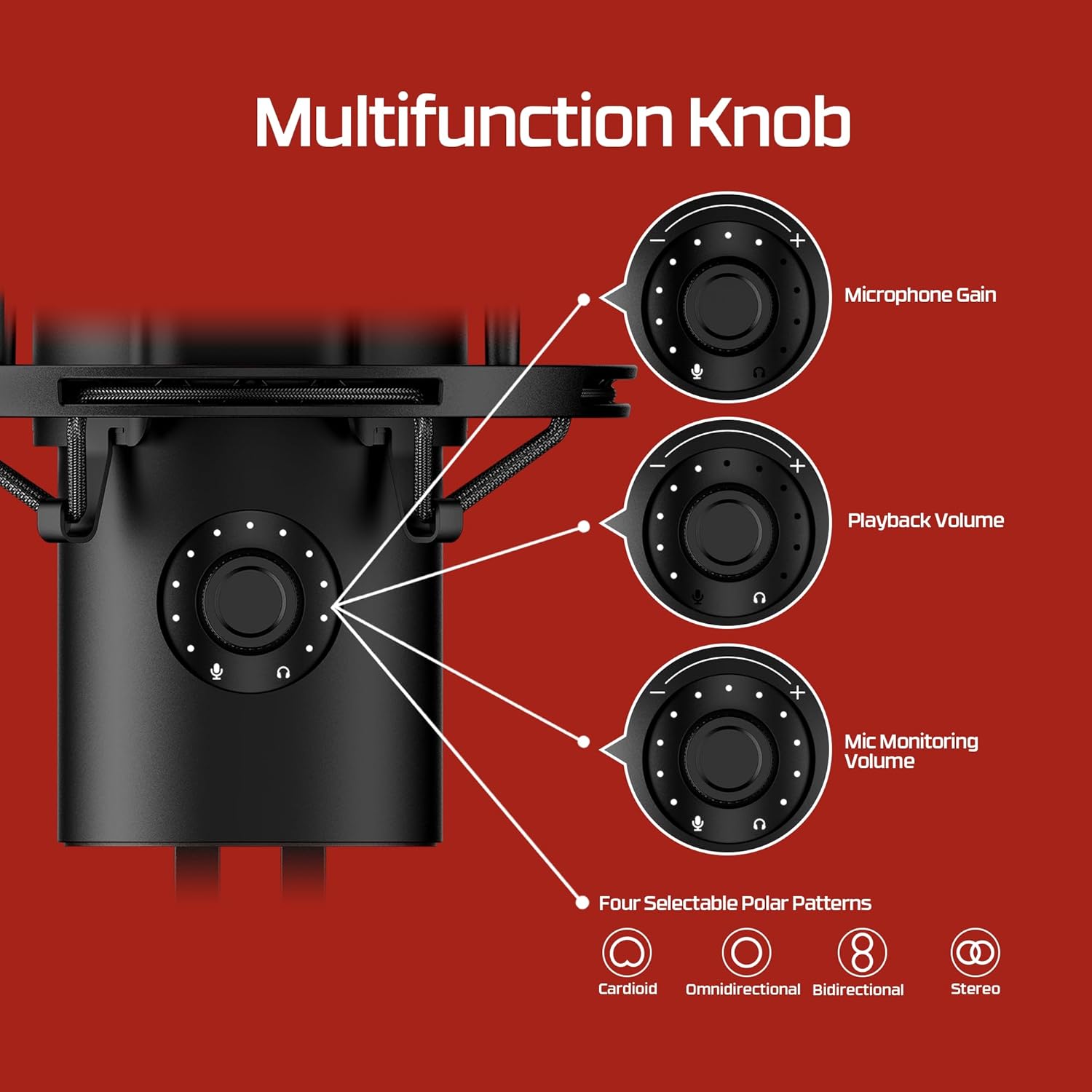 HyperX Quadcast 2 Frost – USB Microphone for Gaming, Streaming