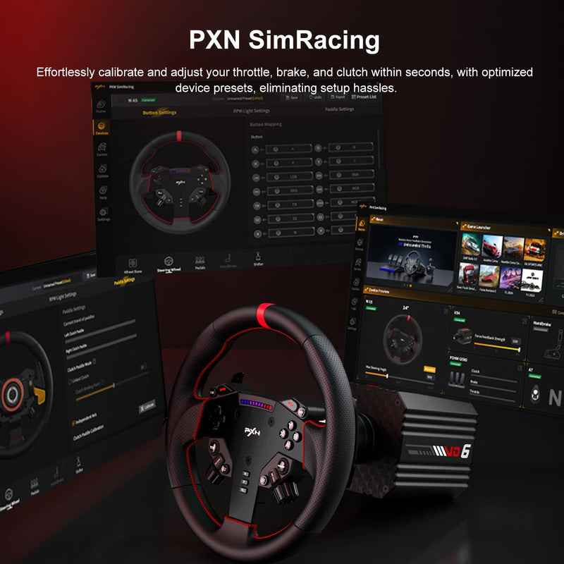 PXN VD6 Bundle: PC Steering Wheel and Pedals