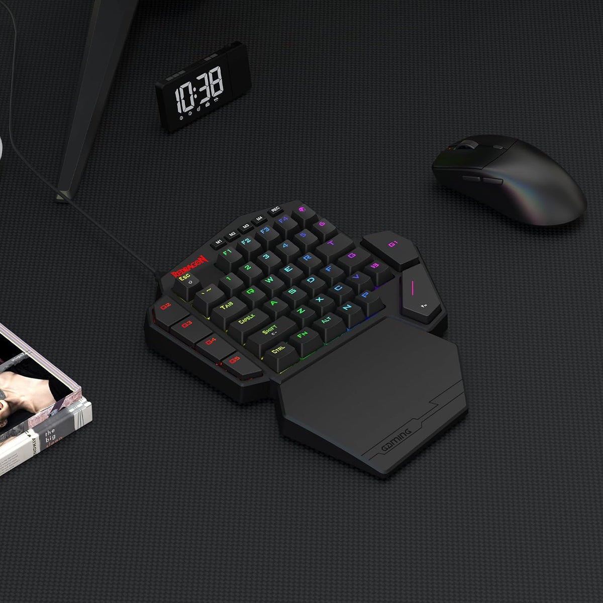 Redragon k585 he wired rapid trigger magnetic one-handed rgb gaming keypad | silky pom switches for valorant fps