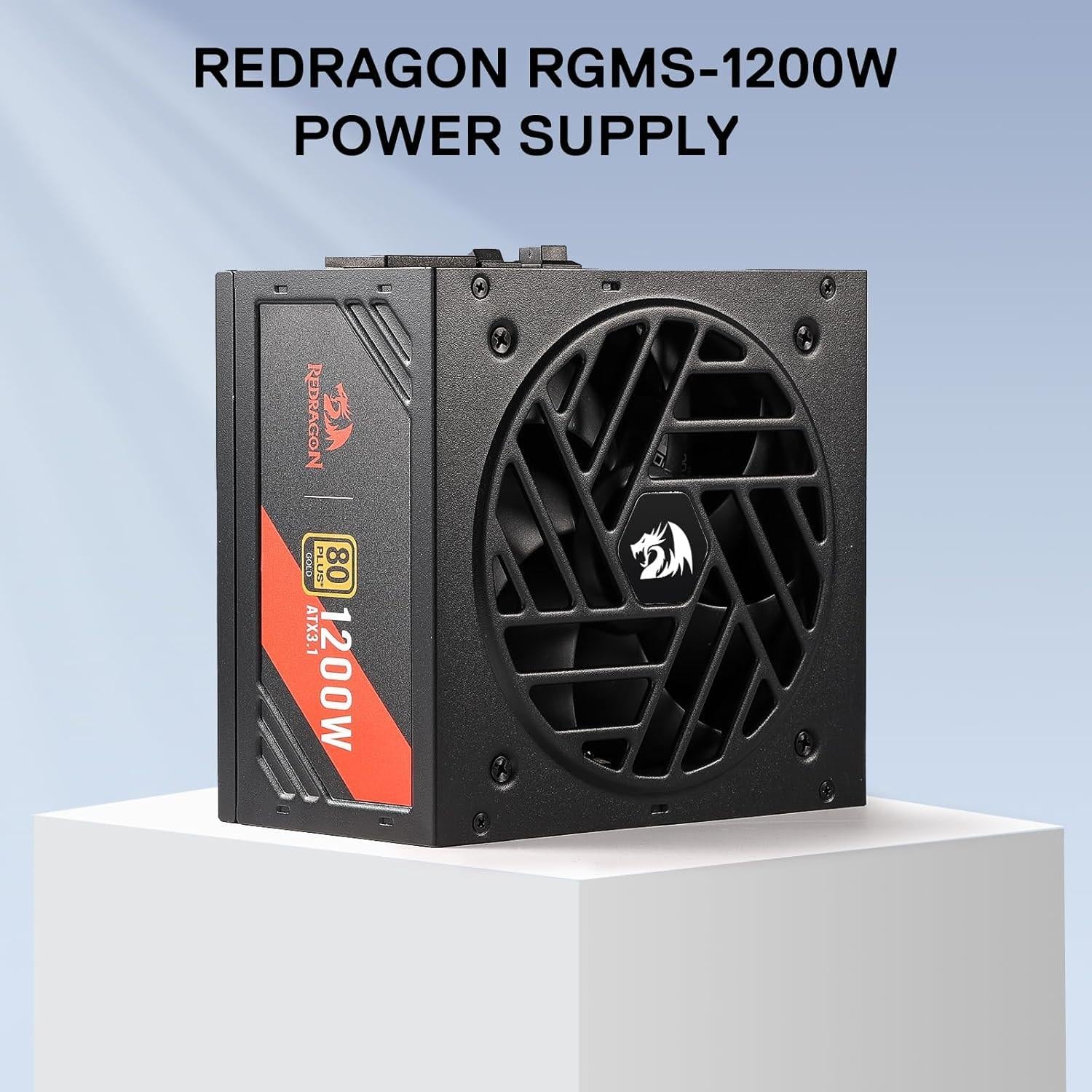 Redragon RGMS-1200W PRO 80+ Gold 1200 Watt Power Supply.