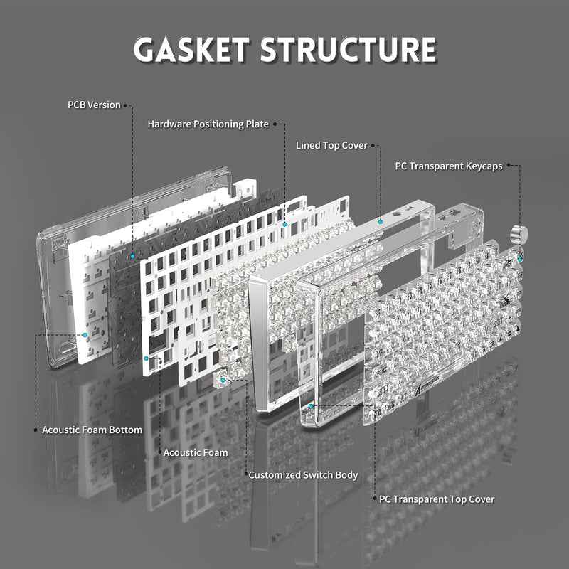 ATTACK SHARK K75 RGB Transparent Mechanical Keyboard