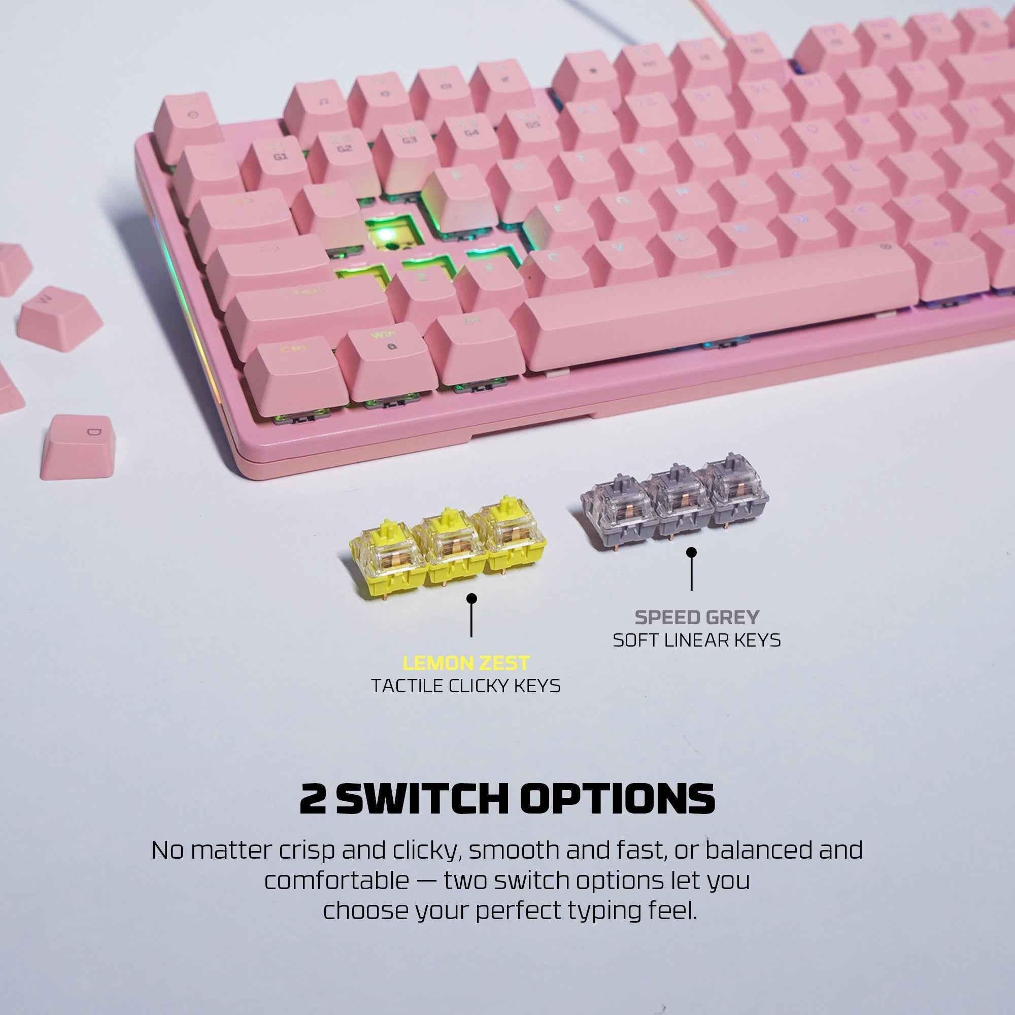 FANTECH MK894 MAXPOWER II Mechanical Gaming Keyboard ,Pink