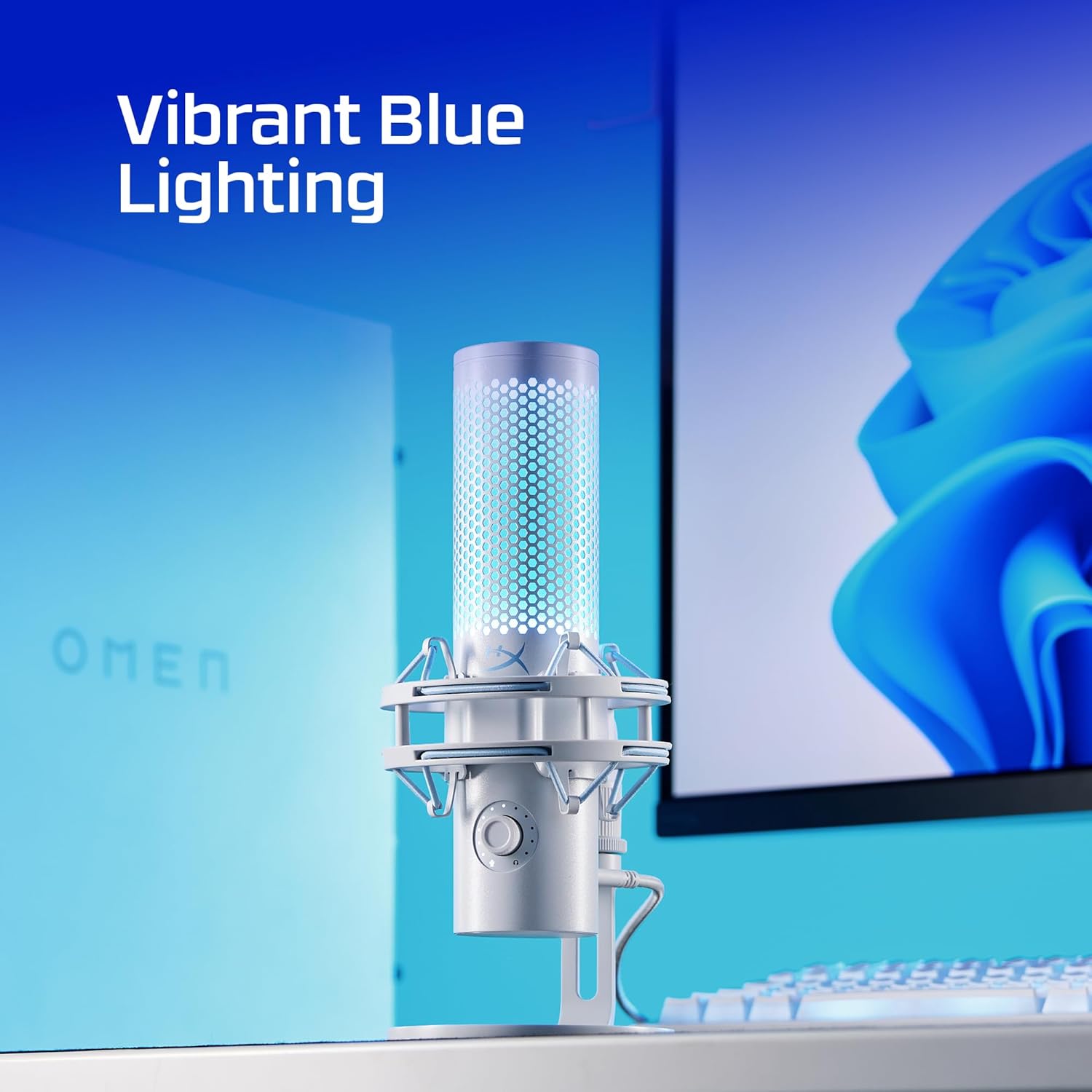 HyperX Quadcast 2 Frost – USB Microphone for Gaming, Streaming