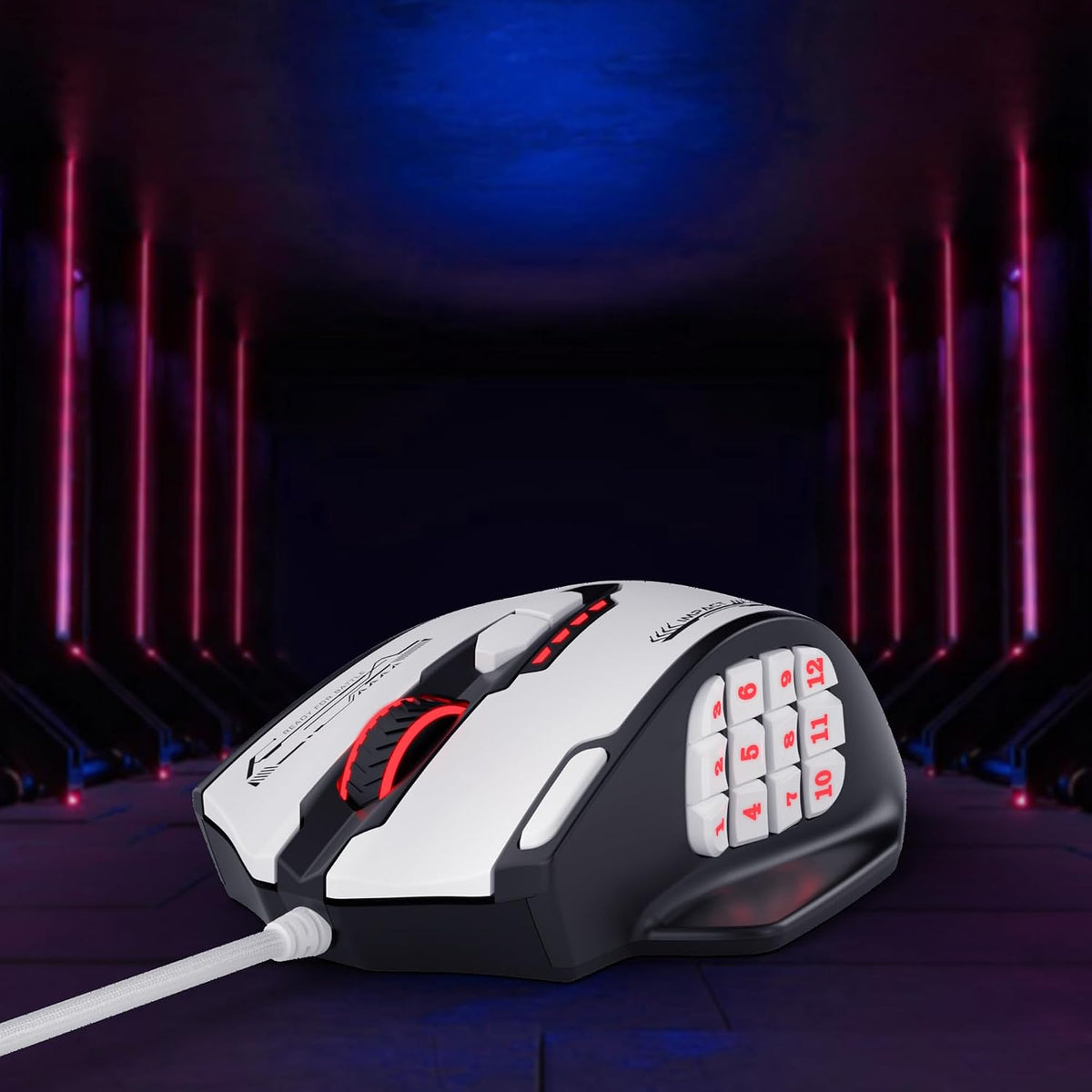 Redragon m908 wired rgb mmo gaming mouse 24000 dpi remapping keys | stable lag-free connection redefine keybinding