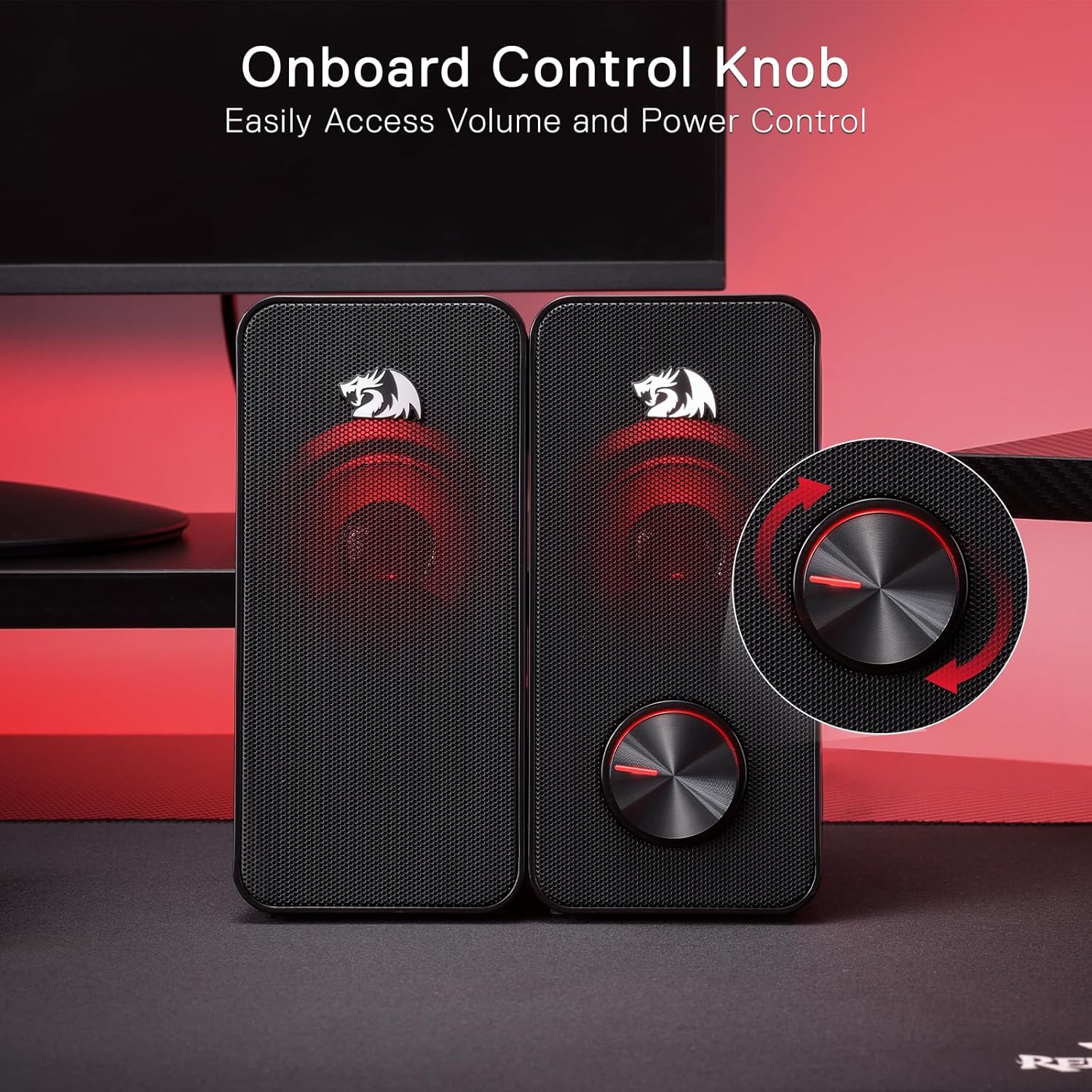 Redragon GS500 Stentor PC Gaming Speaker, 2.0 Channel Stereo