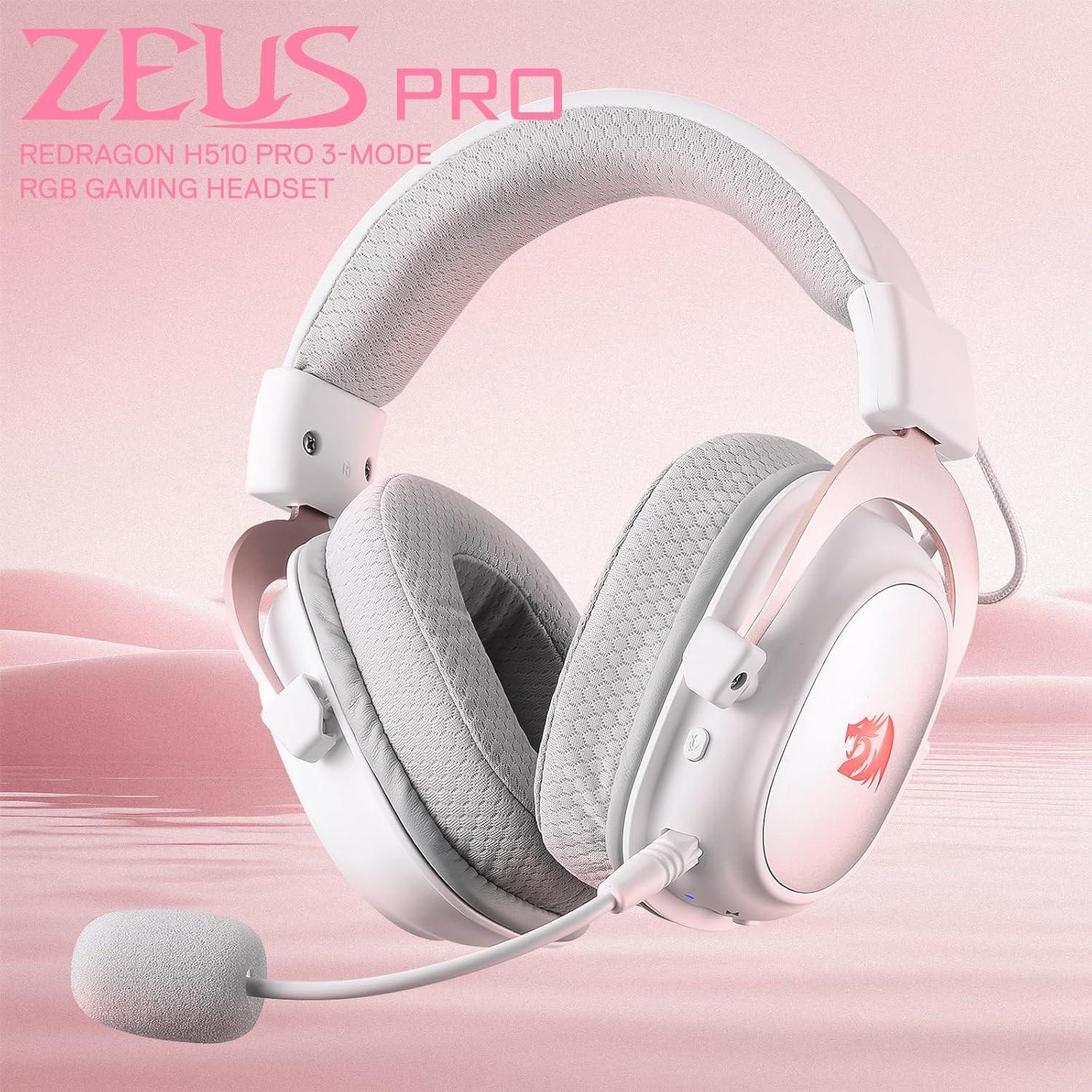 Redragon H510 PRO 3-Mode RGB Gaming Headset - 7.1 Surround Sound.