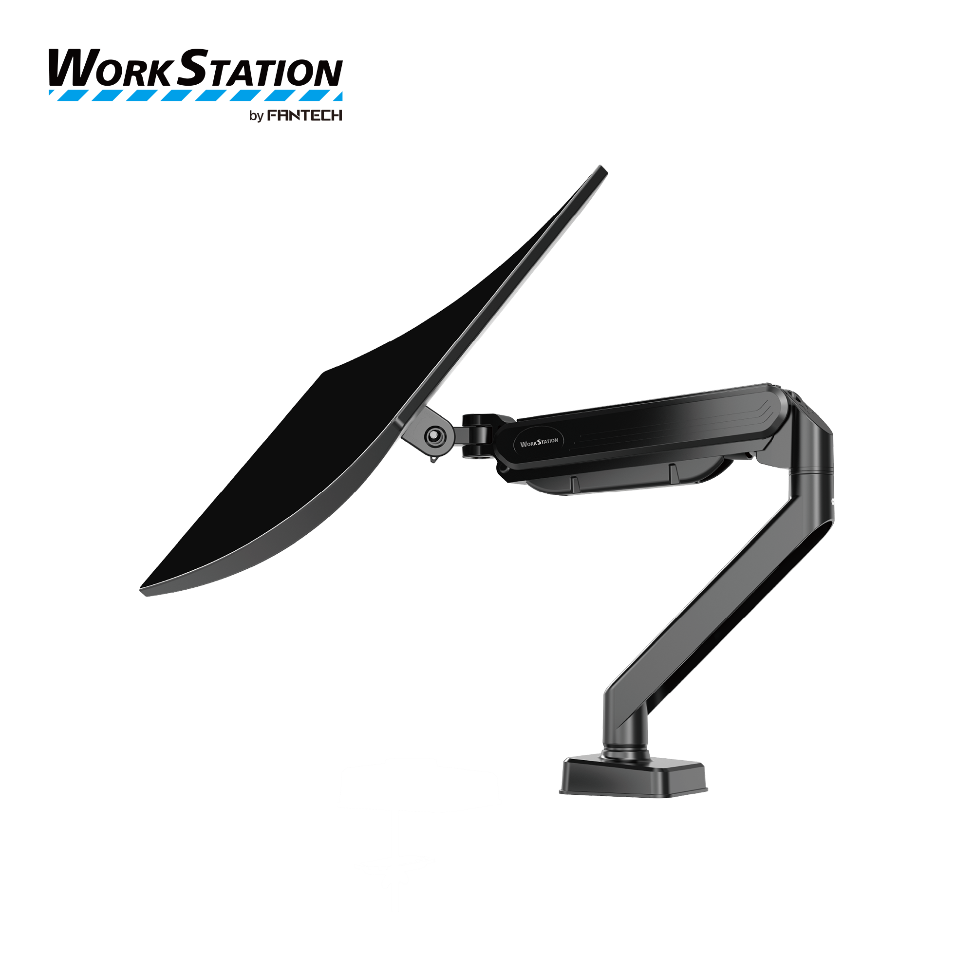 Fantech Workstation MBS1 Single-Arm Monitor Mount, 90 Degree for 13" to 32" Screen Adjustable Spring Dual Monitor Arm Bracket for Desk