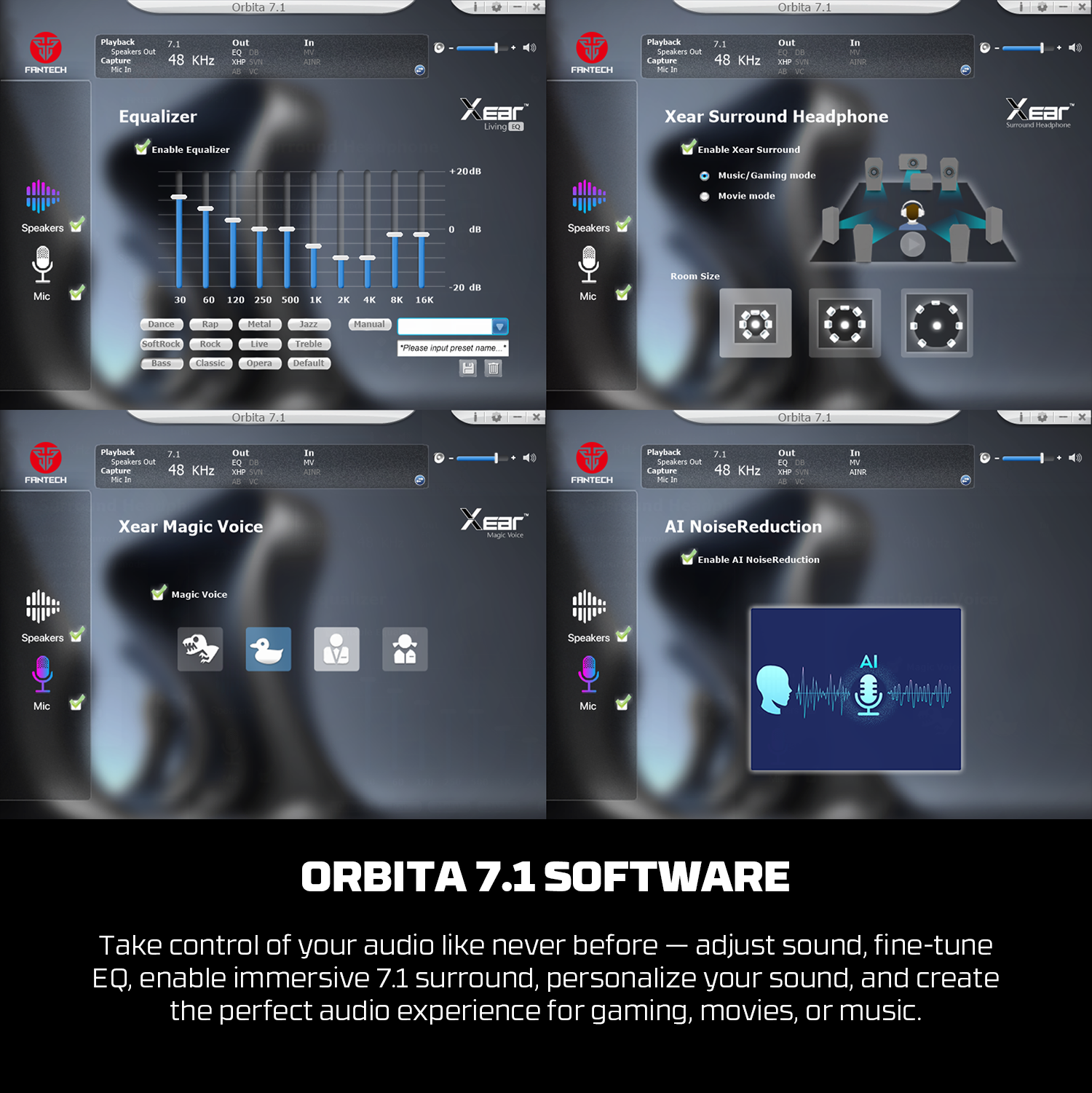 FANTECH Orbita WHG07 2.4G Bluetooth Wireless Gaming Headset