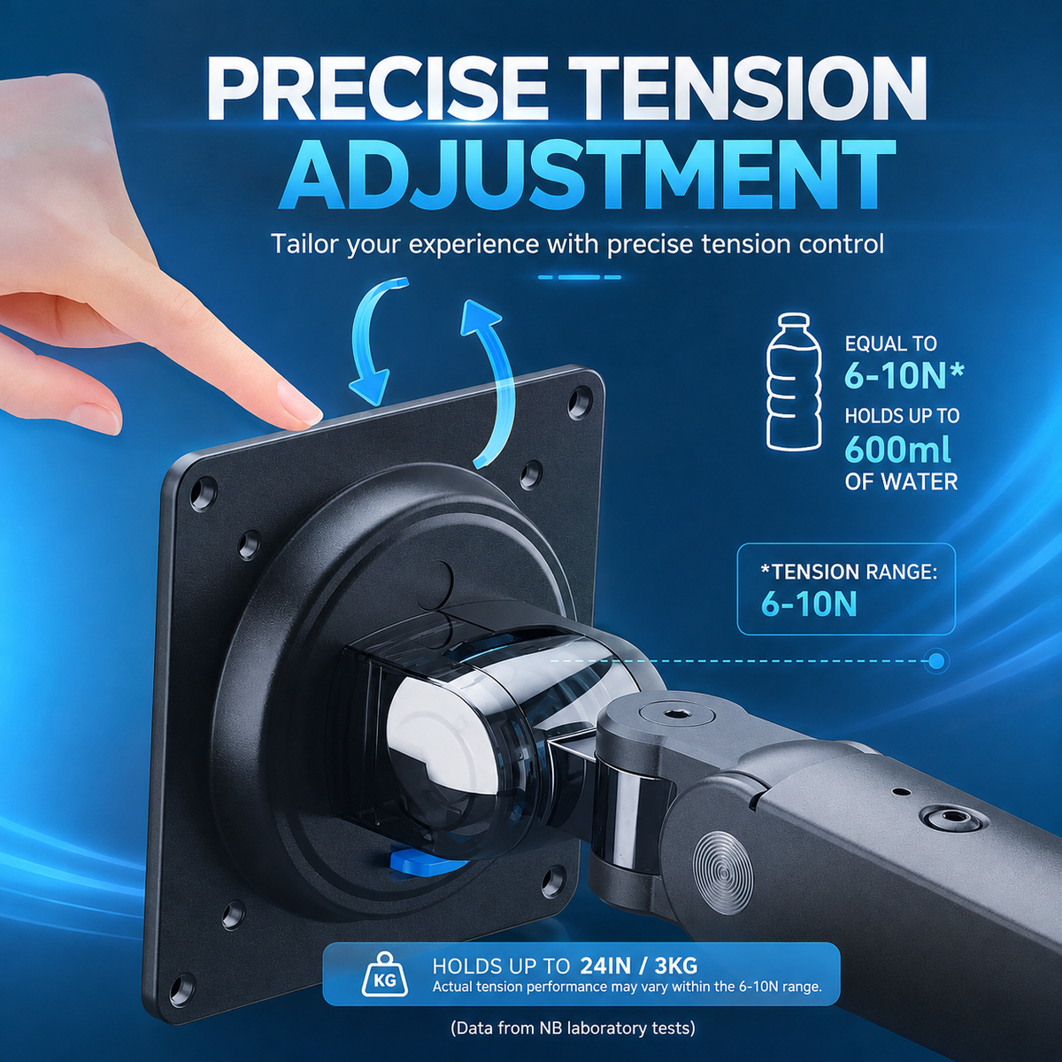North bayou nb a3 monitor stand monitor arm suitable for 17–32 inch monitors easy installation desk clamp base.